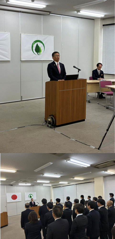 写真：職員への年頭挨拶