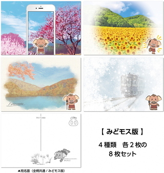 写真：ご当地キャラクター ポストカード みどモス版 8枚セット