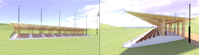 屋根付きスタンド