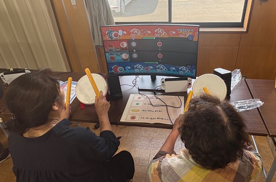 太鼓の達人出張体験会の様子